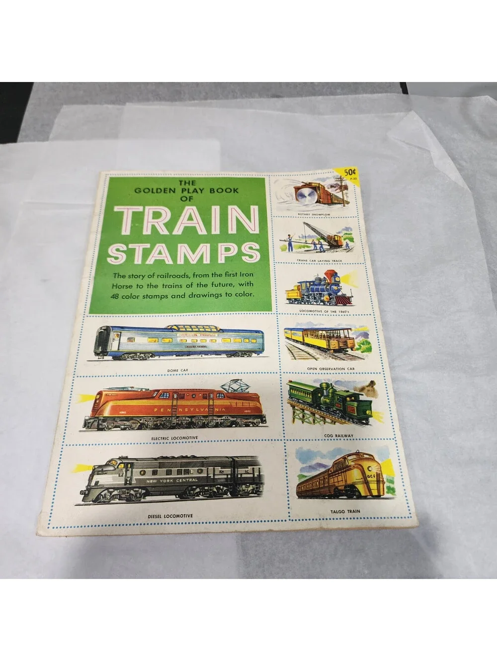 Vtg 1950s Train Stamps Book 1940s Standard Oil How to Save As You Drive Lot